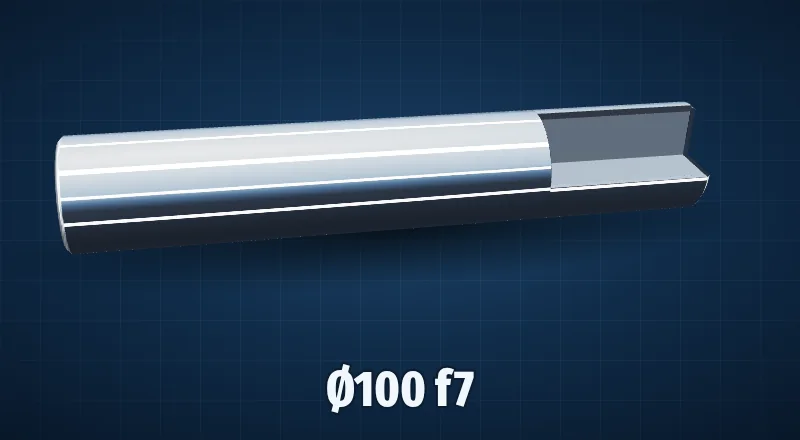 Хромированный шток Ø100 мм f7
