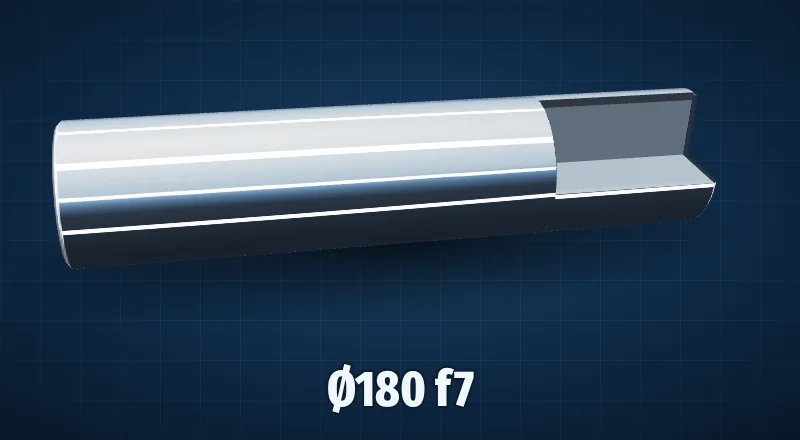 Хромированный шток Ø180 мм f7