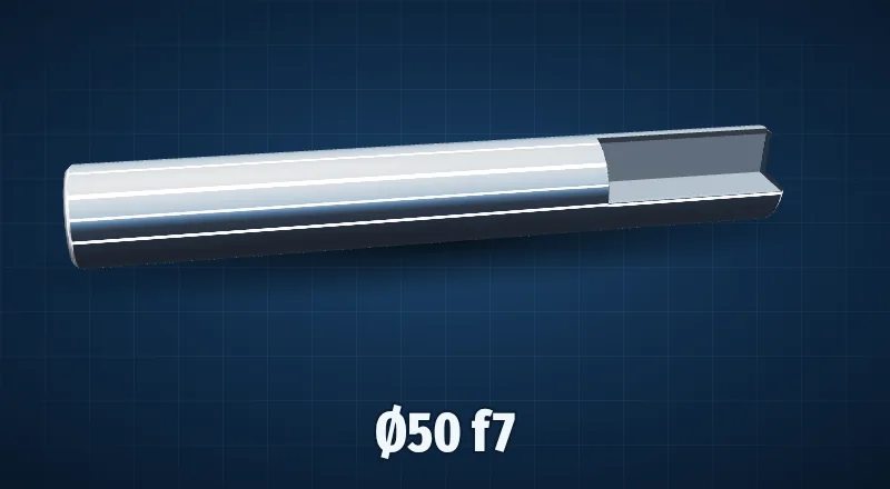 Хромированный шток Ø50 мм f7