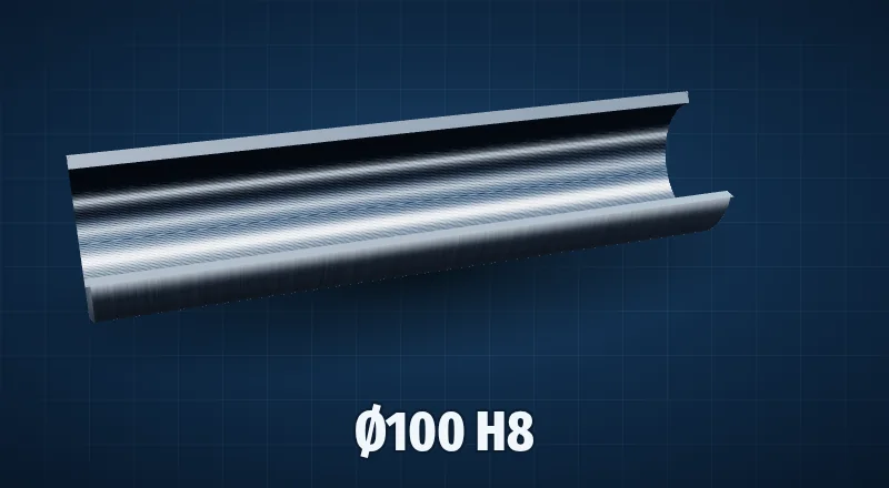 Хонингованная труба Ø100 мм H8